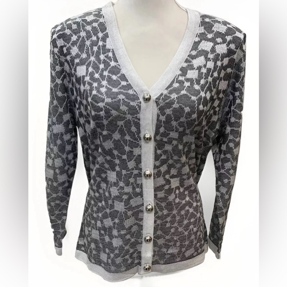 Rochelle California Sparkle Glittery Cardigan Women’s Sweater size Small